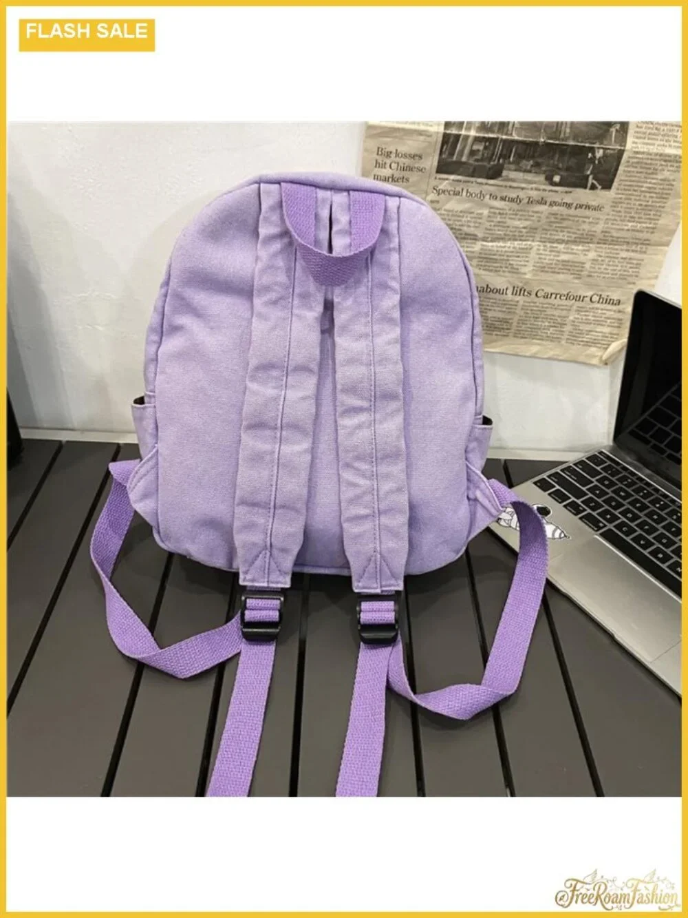 Vintage Denim Laptop Backpack Casual Canvas Daypack Handbag Lightweight